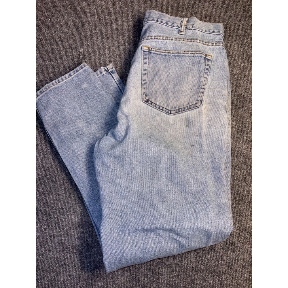 Merona Straight Jeans Mens 36/32 Blue Denim Stretch Faded Streetwear Medium Wash